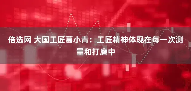 倍选网 大国工匠葛小青：工匠精神体现在每一次测量和打磨中